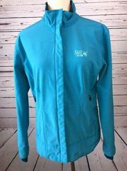 Mountain Hardwear Medium Full Zip Lined Jacket Aqua blue Softshell Ski Coat