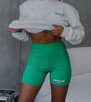 White Fox Green Shorts 