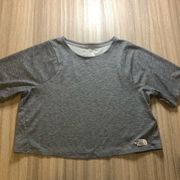 The North Face Gray Short Sleeve Performance Crop Top!