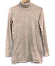 NEW NWT PHILOSOPHY Solid Tan Beige Turtleneck Sweater Rayon Blend Tuscan Heather