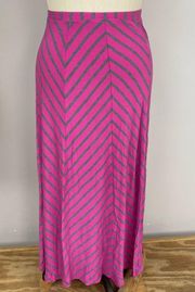 Chevron Maxi Skirt M