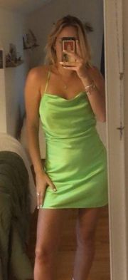 Green Mini Slip Dress