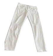 Lucky Brand distressed  Boyfriend White Jeans 8/29