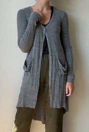 Beach Gray Duster Cardigan