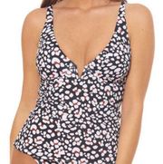 Jessica Simpson v wire swim tankini top Large