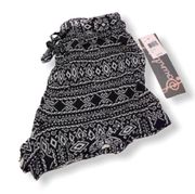 NWT Black White Aztec tribal fluttery shorts