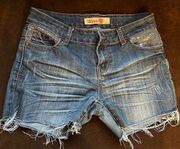 Skinny Sequence Front & Back Pocket Jean Shorts Sz 7