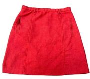 Alythea retro orange a line mini skirt M