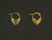 18K Gold Plated Love Heart Hoop Earrings for Women