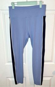 LOFT Lou & Grey Athletic Colorblock Luvstretch Pocket Leggings Periwinkle Navy M