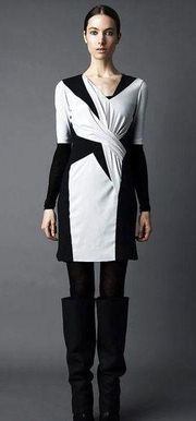 Helmut Lang geometric elbow length sleeve US 2