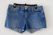 FRAME Le Cutoff frayed denim shorts Size 31