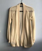 Magaschoni Knitted Open Front Lightweight 100% Cashmere Cardigan Sweater