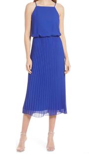 Pleated Midi Dress In SIZE SMALL