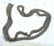 Beautiful vintage Trifari flat link silver chain