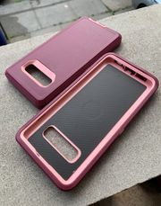 Galaxy S10 plus Shock Defender Case -Magenta/light Pink