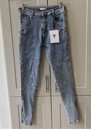 Maniere De Voir Jeans Contour Seam Detail Skinny XS Streetwear Designer Stitch 4