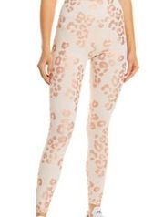 Pink Metallic Leopard Print Essential High-rise Leggings