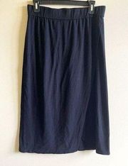 Eileen‎ Fisher Black Soft Long Wrap Lightweight Viscose Jersey Skirt Size M Midi