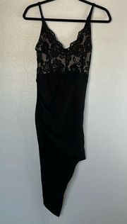 EUC Revamped Lace Black Cream Dress size S