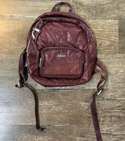 WILL NOT TAKE LESS Kipling Maroon Metallic Backpack