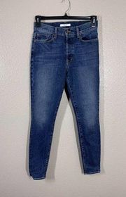 Fidelity Denim 28 Ultra High Ankle Button Fly Jeans Oasis Wash NEW