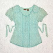 Vintage Icy Blue Blouse