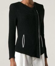 IRO Dana frayed edge knit jacket