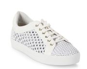 Joie Duha White Woven Leather Lace Up Sneakers  Size US 6/EUR 36