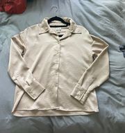 Satin Long Sleeve Button Up (xs)