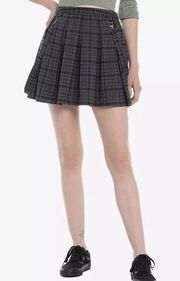 Black & Grey Plaid Suspender Skirt sz L