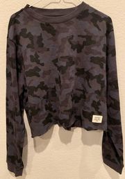 SOUL BY SOULCYCLE Casy Crop Camo Sweatshirt (M)