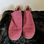 Vionic Womens Millie Burgundy Suede Ankle Boots Size 9