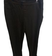 White House Black Market Black Mid Weight Dressy Leggings w/Silver Ankle Detail