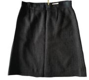 Kate Spade Black Tweed High Waist Pencil Mini Skirt Size 0