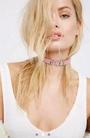 Talk Back Suede Choker Necklace