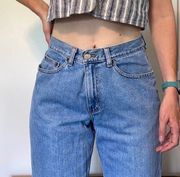 90s Vintage L.L. Bean straight leg classic fit Jeans High Rise Light Wash