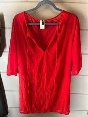 Jantzen red swim cover up