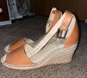 Brown Leather Wedges