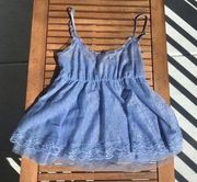 periwinkle lace tank top