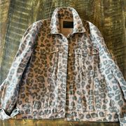 Blank NYC leopard print jean jacket