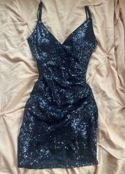 Going out short sequin party dress with slit