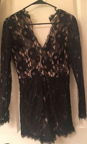 Black lace romper