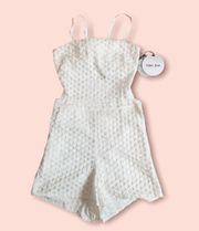 Line & Dot XS White Crochet Romper