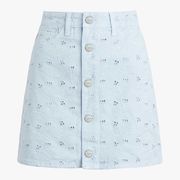 Joes Jeans Blue Eyelet Button Front Millie Mini Skirt