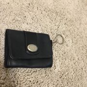 Liz Claiborne Vintage  black ID holder mini wallet keychain