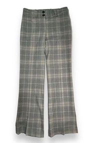 Burberry London Wool Nova Check Plaid Flare Leg Slacks Women's 4