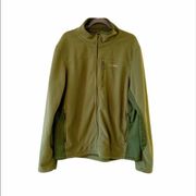 LL Bean Army Green Polartec Fleece Jacket