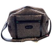 Vintage Oscar De La Renta Tweed Travel Bag