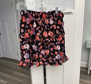 NWT!  Sz XS Adorable Floral Pull On Skirt W Ruffle Details